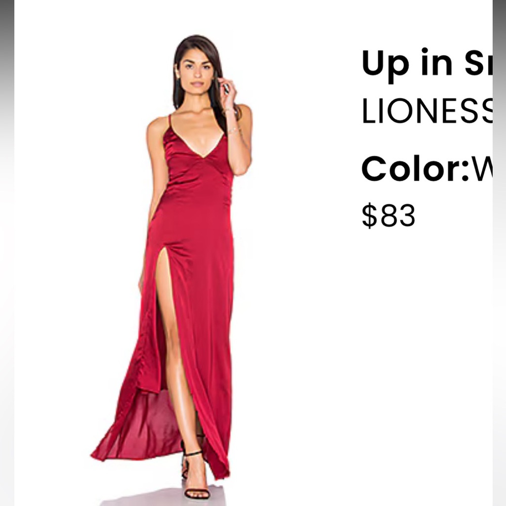 Lioness Maxi Deep Red Slip Dress